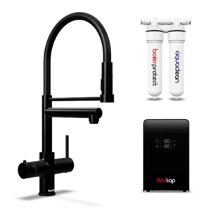 FlexTap kokend en gefilterd water kraan - flexibele slang - Zwart - COMBI