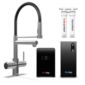 FlexTap kokend en gekoeld water kraan - flexibele slang - RVS - COMBI