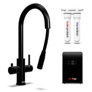 FlexTap kokend en gefilterd water kraan - uittrekbare slang - Zwart